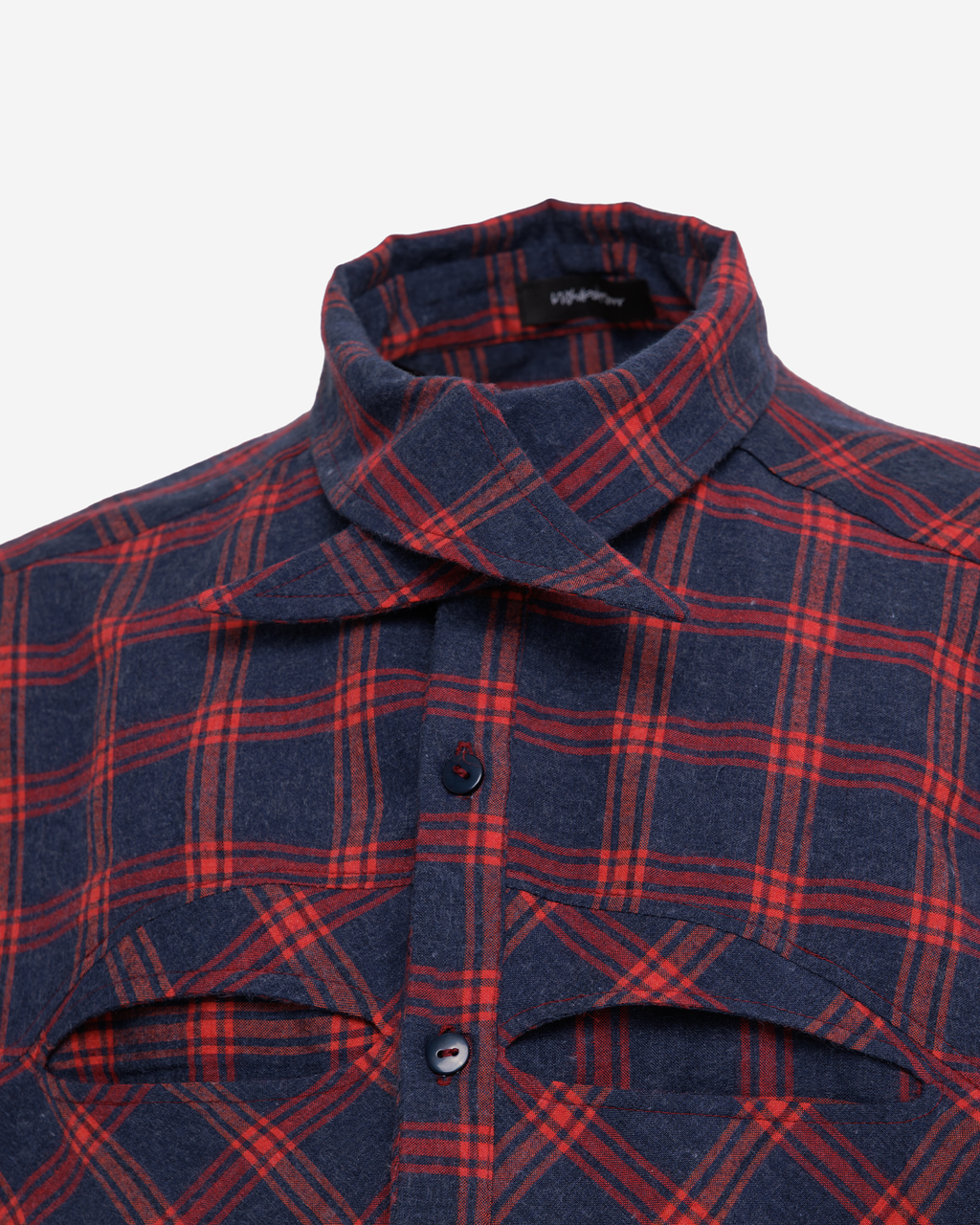 Crossed Collar Long Sleeve Shirt "RAD"